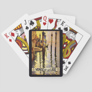 Baralho Vintage "Venise e cartões de jogo de le Lido"