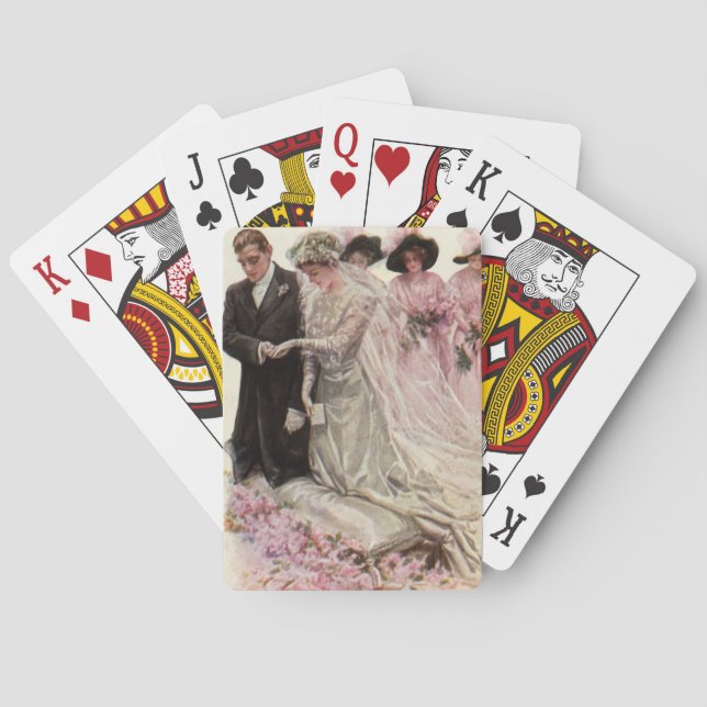 Baralho Vintage Victorian Wedemony Node and Groom (Verso)