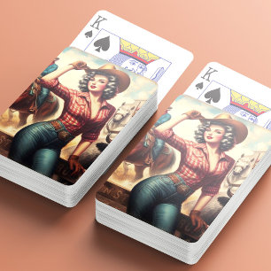 Baralho Vintage Western Cowgirl
