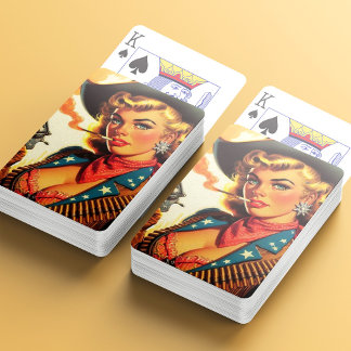 Baralho Vintage Western Cowgirl Pin Up