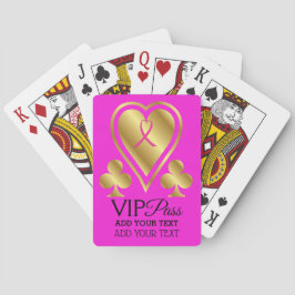 Baralho VIP PASS - Casino - Fita Rosa - Placas de Reproduç