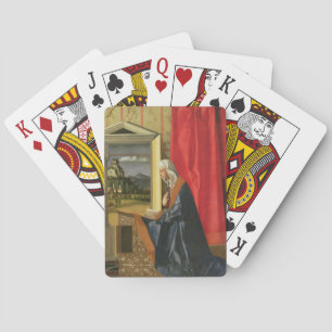 Baralho Virgem Maria, do diptych do aviso (óleo sobre