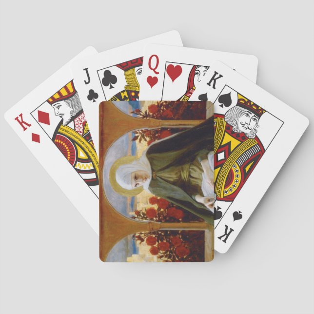 Baralho Virgem Maria no Jardim Rosa (Albert Edelsense) (Verso)