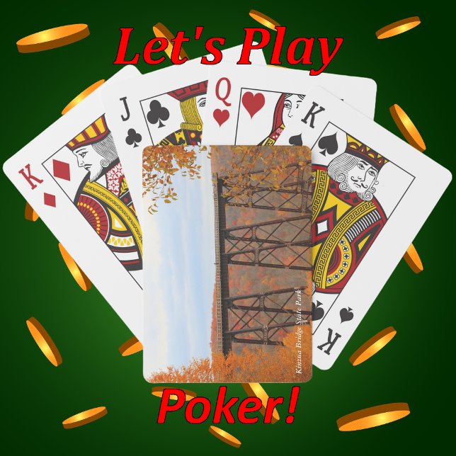 Baralho Visão Colorida do Outono da Ponte Kinzua Skywalk (Criador carregado)