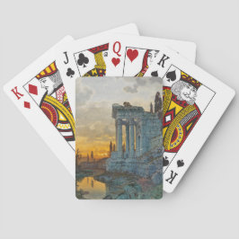 Baralho Visão do Sul da Itália com as antigas ruínas roman