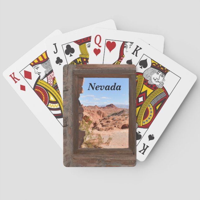 Baralho Vista de cabine de dentro do Vale do Fogo (Verso)