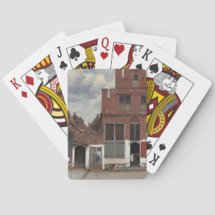 Baralho Vista de casas em Delft The Little Street