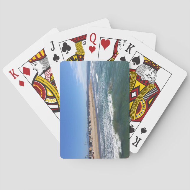 Baralho Vista do Pier, Newport Beach, Califórnia (Verso)