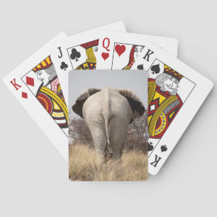 Baralho Vista traseira de elefante