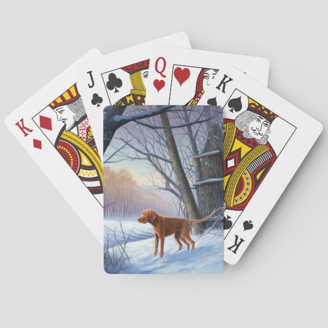 Baralho Vizla Deixe Nevar Natal  (Verso)