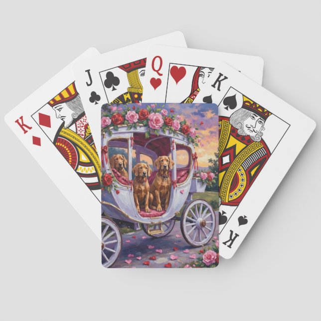 Baralho Vizsla Dog Valentine's Day (Verso)