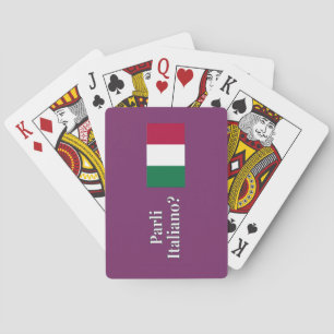 Baralho Você fala o italiano? no italiano. Wf da bandeira