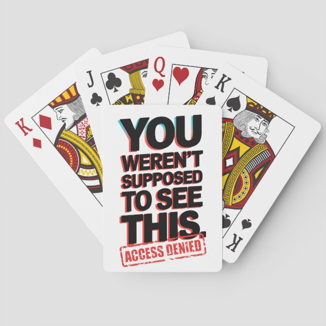 Baralho Você não deveria ver isso (Verso)