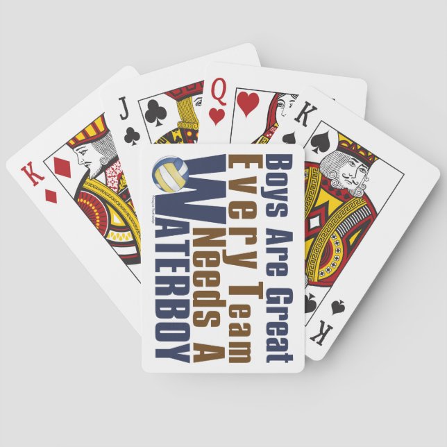 Baralho Waterboy Vollyball em Azul (Verso)