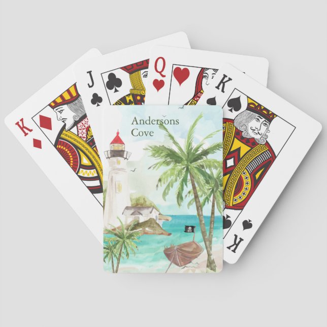 Baralho Watercolor Pirate Cove Summer (Verso)