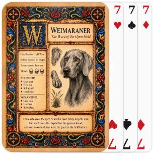 Baralho Weimaraner, Arte Medieval de Bestiário