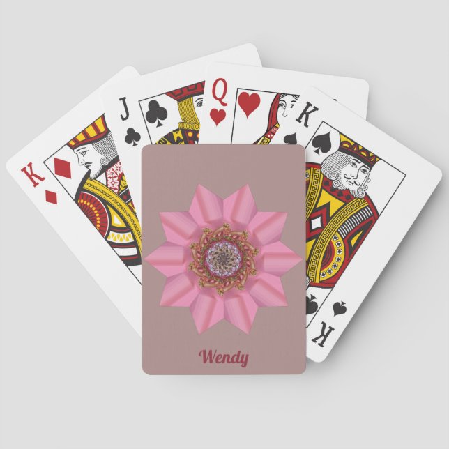 Baralho ~ WENDY ~ Design Pink Star - 3D - Original (Verso)