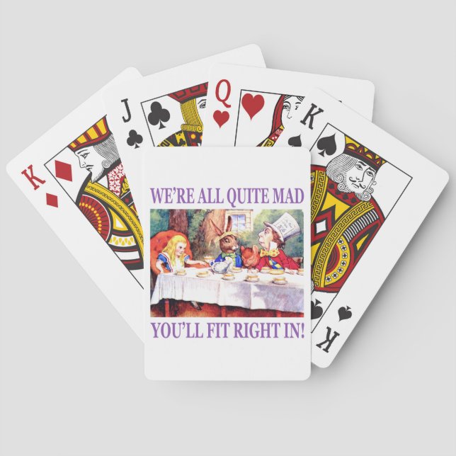 Baralho We're All Quite Mad, You'll Fit Right In (Verso)