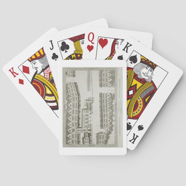 Baralho West Cheap como apareceu no ano de 1585, engrave (Verso)