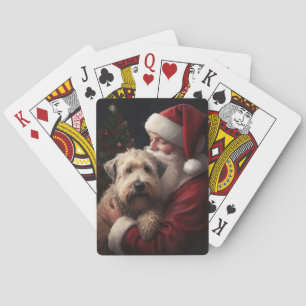 Baralho Wheaton Terrier com Papai Noel Natal Festivo