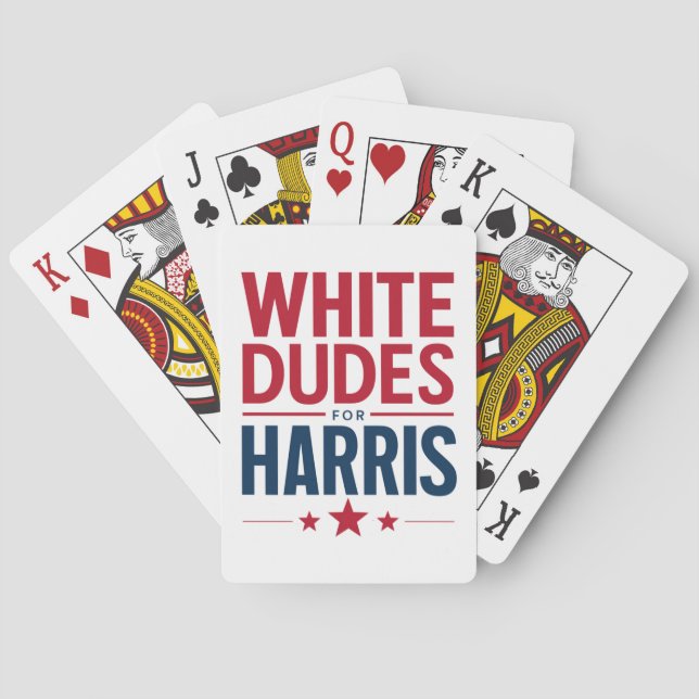 Baralho White Dudes For Harris Election Kamala Harris 2024 (Verso)