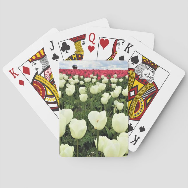 Baralho White & Pink Tulip Field, Oregon (Verso)