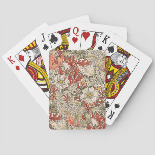 Baralho William Morris Primavera Compton Flower Vermelho
