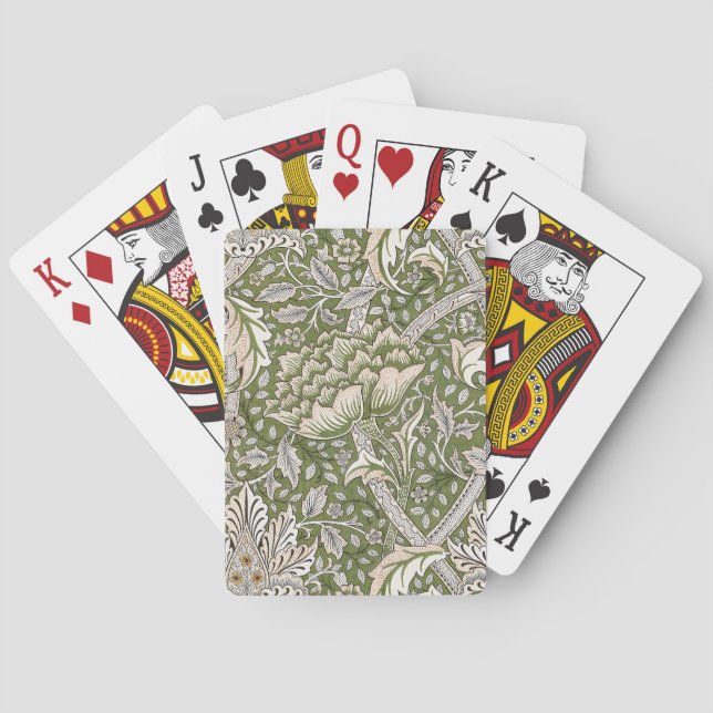 Baralho William Morris Windrush flores florais clássicas (Verso)