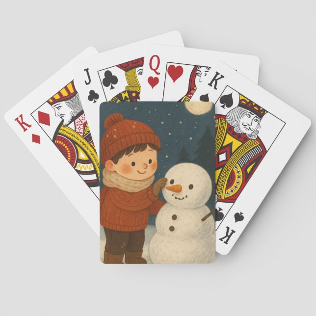 Baralho Winter Night Snowman (Verso)