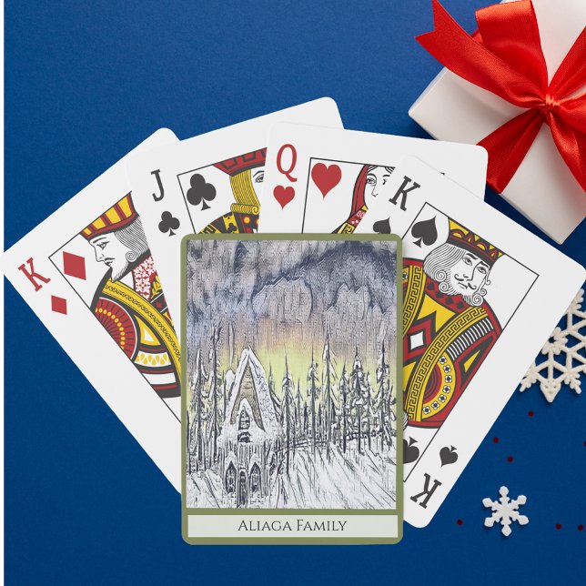 Baralho Winter Snow Magical Custom Classic Playing Cards. (Criador carregado)