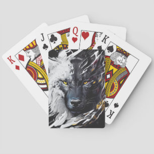 Baralho Wolf Portrait Animal Painting Willife Adventure
