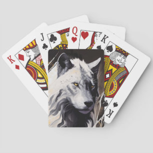 Baralho Wolf Portrait Animal Painting Willife Adventure