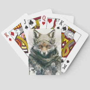 Baralho Wolf Portrait Animal Painting Willife Forest