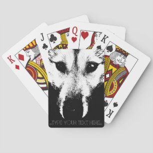 Baralho Wolf Pup Jogando Cartões Personalizam Cartões De