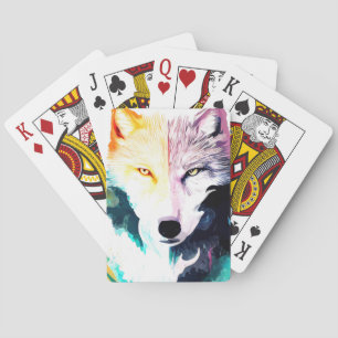 Baralho Wolf Wild Nature - Pintura De Cor Animal