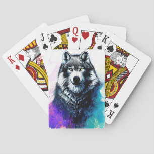 Baralho Wolf Wild Nature - Pintura De Cor Animal