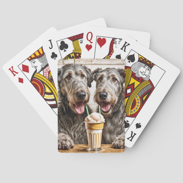 Baralho Wolfhounds Irlandês Com Soda Sorvete (Verso)