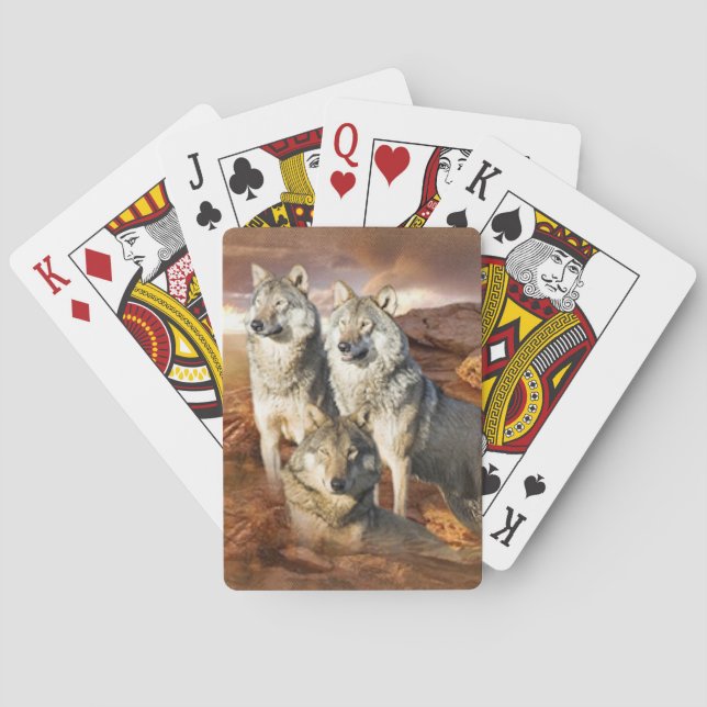 Baralho Wolves Trio Bicycle® Playing Cards (Verso)