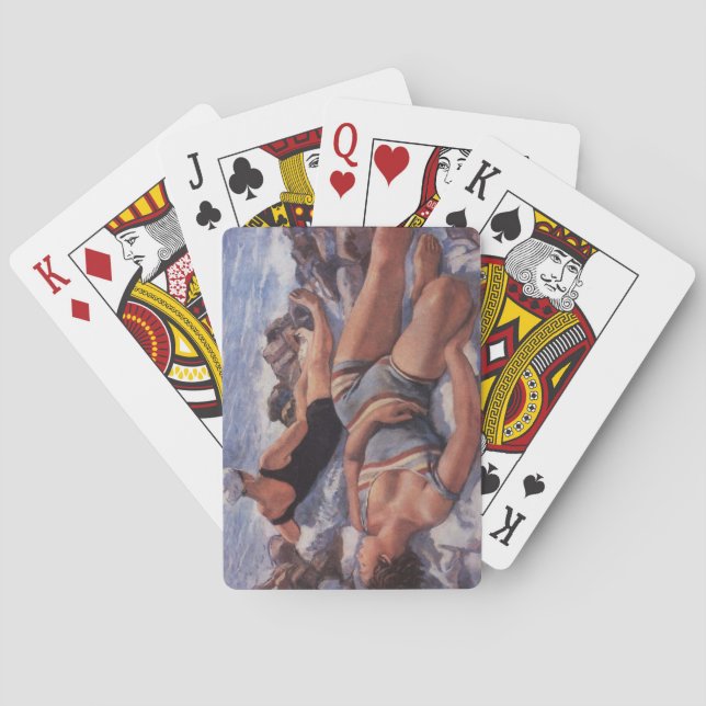 Baralho Women Sunbelt on the Beach (por Serebriakova) (Verso)