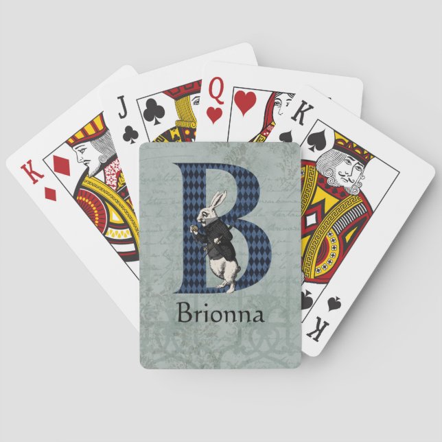 Baralho Wonderland White Rabbit - Letra B Placas (Verso)