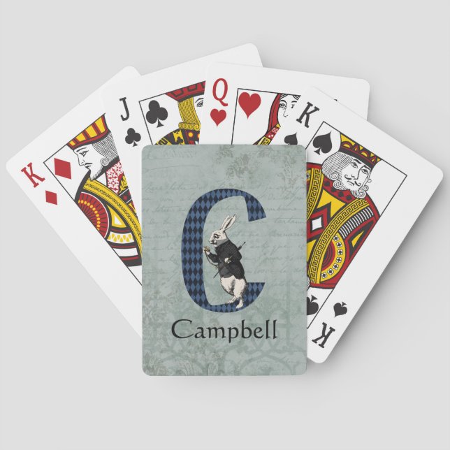 Baralho Wonderland White Rabbit - Letra C (Verso)