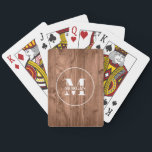 Baralho Wood Grain Monogram Personalized Initial & Name<br><div class="desc">Bring a warm rustic touch to game night with this personalized monogram playing card deck featuring a wood-grain background and bold custom initial. Designed for families, couples, and card lovers who enjoy a stylish, personal twist on classic games. Easily customize the monogram and name for birthdays, Father’s Day, groomsmen gifts,...</div>