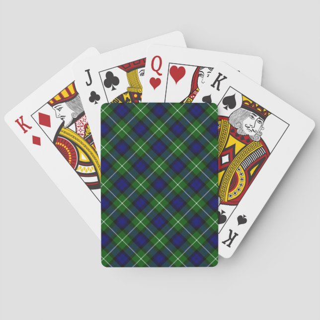 Baralho Xadrez azul-tartan (Verso)