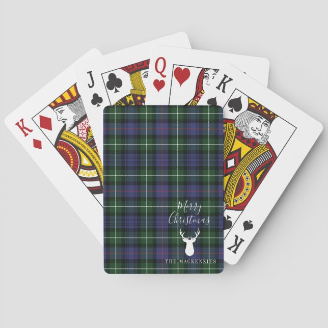 Baralho Xadrez personalizada de Tartan Clan MacKenzie (Verso)