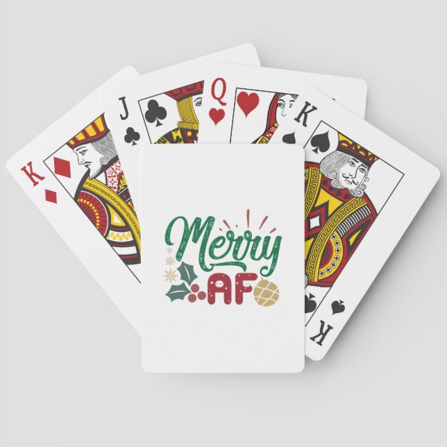 Baralho Xmas Gift | Merry AF Cool Sassy (Verso)