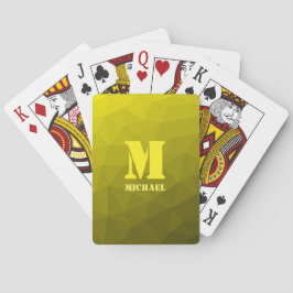 Baralho Yellow geometric mesh pattern Monogram