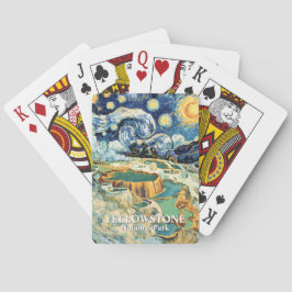 Baralho Yellowstone National Park Hot Springs Van Gogh Art