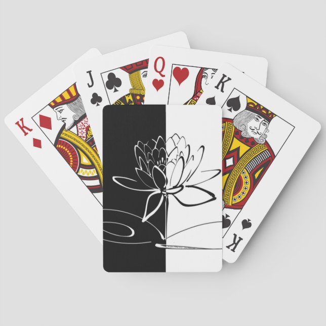 Baralho Yin Yang Black White Lotus Blossom (Verso)