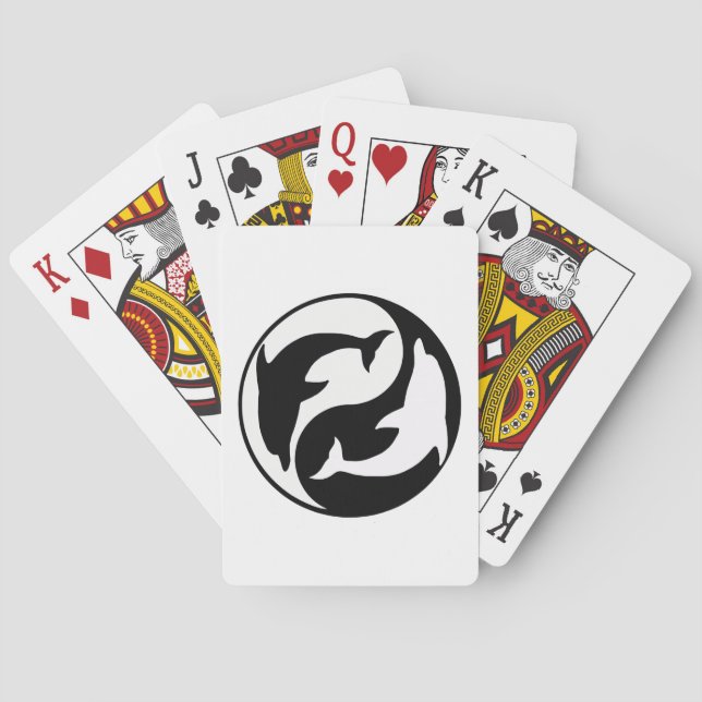 Baralho Yin Yang Dolphins Tocando Cartões (Verso)