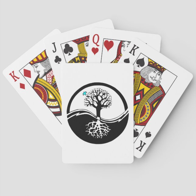 Baralho Yin Yang Tree Of Life Black & White (Verso)